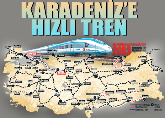 Doğu Karadeniz'e hızlı tren!